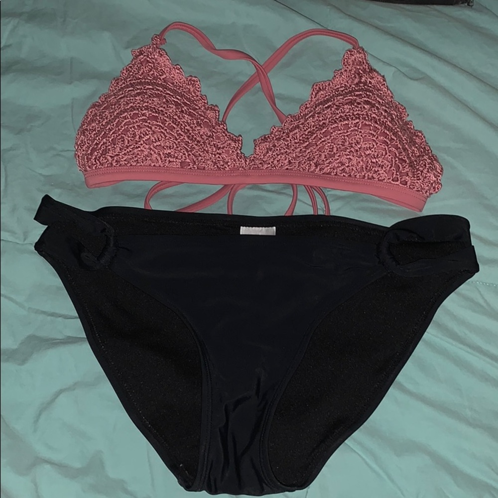 Purple and Black Swim Suit